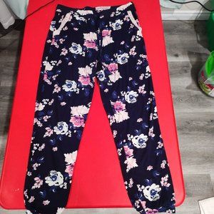 Carisma pajama black with floral design women's size L